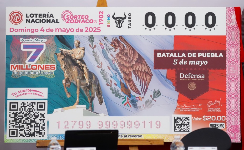 Lotería Nacional y Gobierno develan Billete Conmemorativo a la Batalla de&nbsp;Puebla