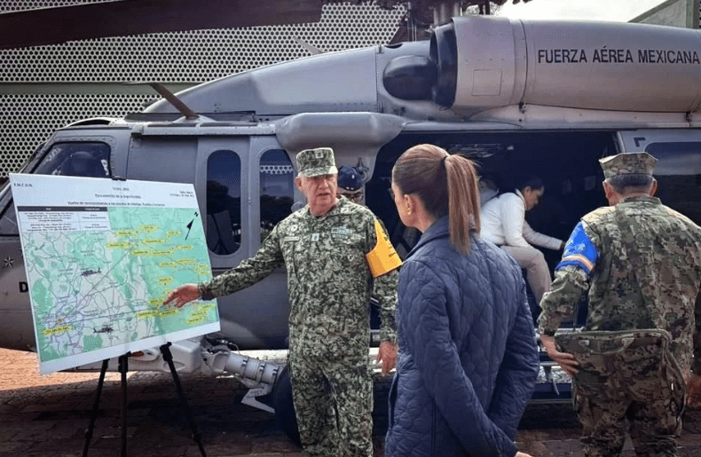 Recorre CSP zonas afectadas por lluvias en cinco estados; entre ellos&nbsp;Puebla