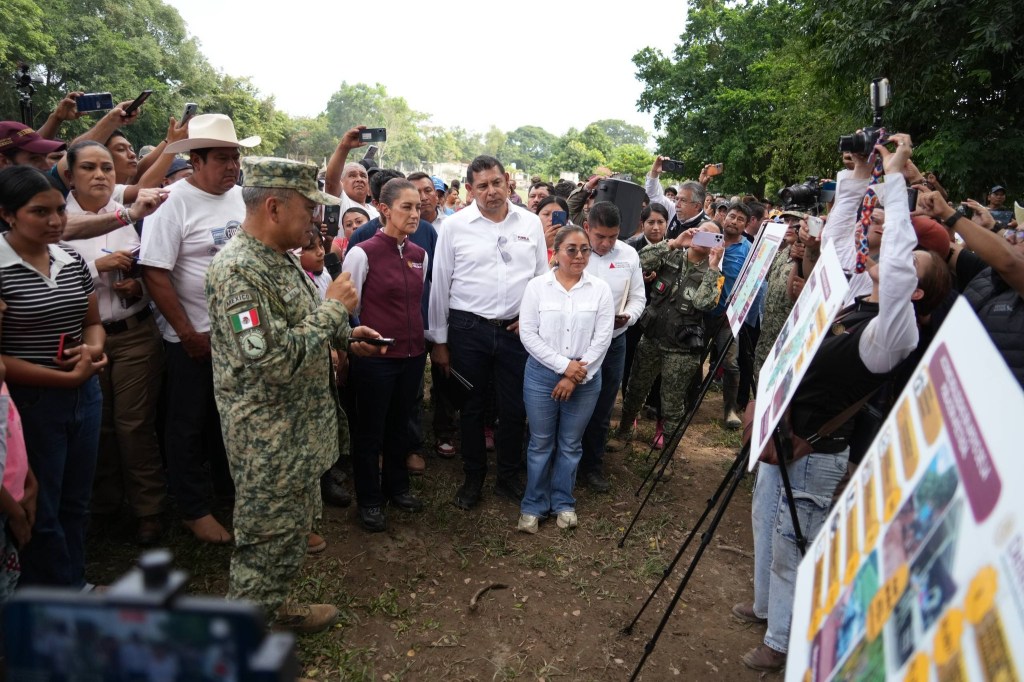 Visita Sheinbaum zonas afectadas por las lluvias en&nbsp;Puebla